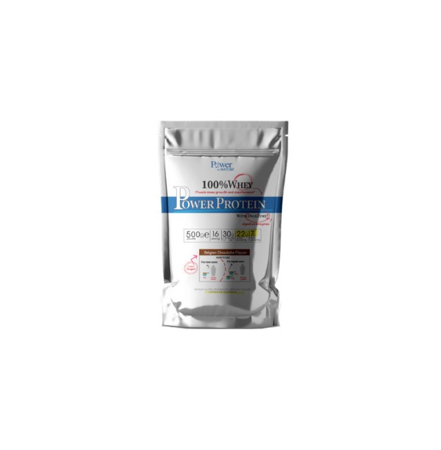 Power of Nature 100% Whey Power Protein Belgian Choco Πρωτεΐνη Ορού Γάλακτος, 500g