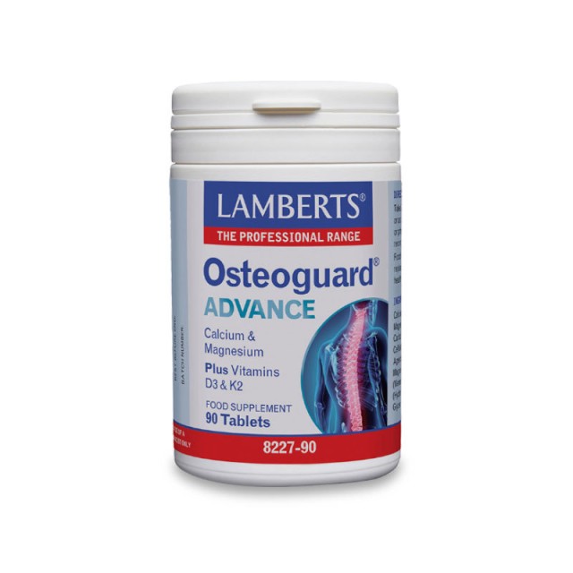 Lamberts Osteoguard Advance Calcium & Magnesium Συμπλήρωμα Διατροφής Ασβεστίου και Μαγνησίου, 90 Ταμπλέτες