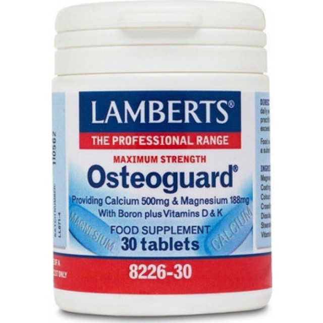 Lamberts Osteoguard Calcium 500mg & Magnesium 250mg Ασβέστιο Και Μαγνήσιο 188mg, 30 Ταμπλέτες