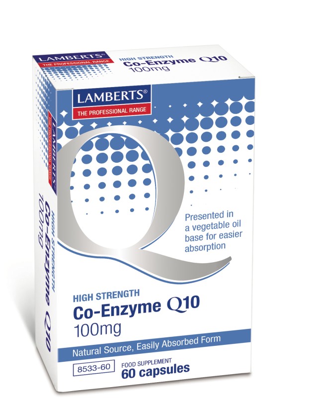 Lamberts Co-Enzyme Q10 100mg, 60 Μαλακές Κάψουλες