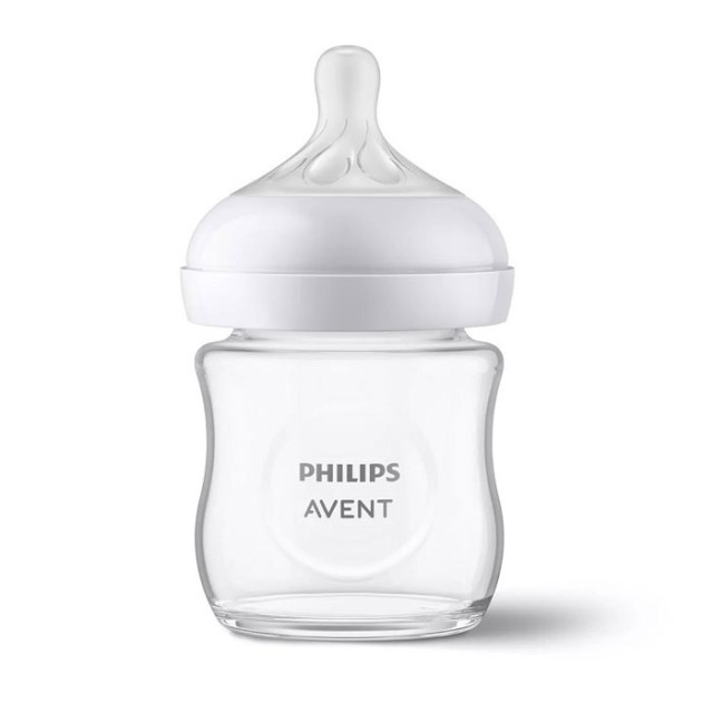 Αvent Philips Natural Response Γυάλινο Μπιμπερό με Θηλή Σιλικόνης για 0+ μηνών, 120ml