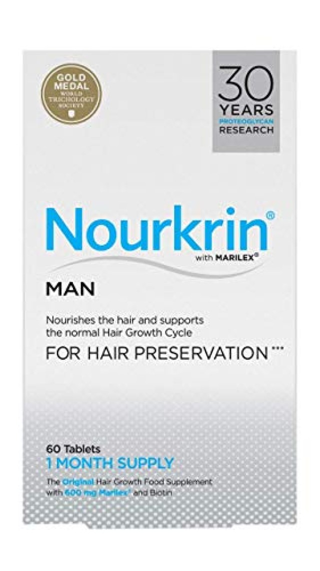 Nourkrin Man Συμπλήρωμα Διατροφής Για Την Αντιμετώπιση Της Ανδρικής Τριχόπτωσης, 60 Ταμπλέτες