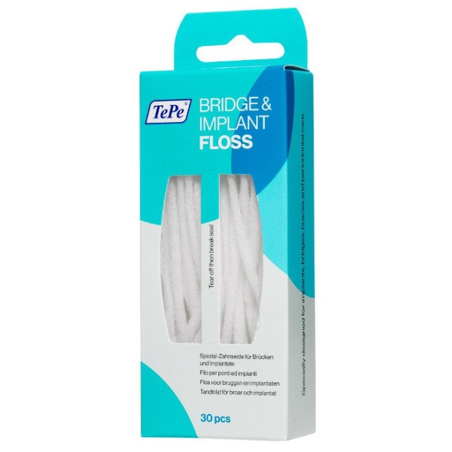 Tepe Bridge And Implant Floss Νήμα Καθαρισμού Γεφυρών & Εμφυτευμάτων 30 Τεμάχια