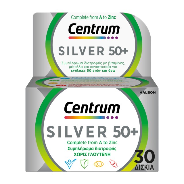 Centrum SILVER 50+ Πολυβιταμίνη για ενήλικες 50+, 30 δισκία