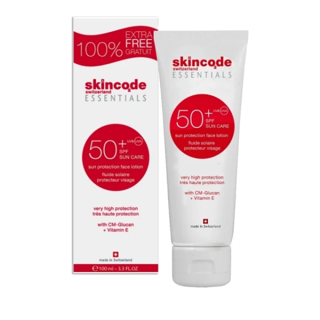 Skincode Sun Protection Face Lotion SPF50+ Αντηλιακή Κρέμα Προσώπου, 100ml