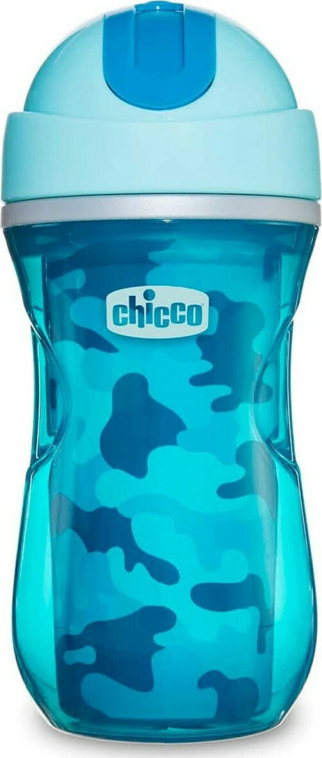 Chicco Παιδικό Ποτηράκι Sport από Πλαστικό Μπλε 266ml για 14m+