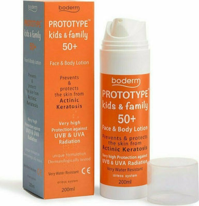 Boderm Prototype Kids & Family Face & Body Lotion SPF50+ Αντιηλιακό Γαλάκτωμα προσώπου & σώματος 200ml