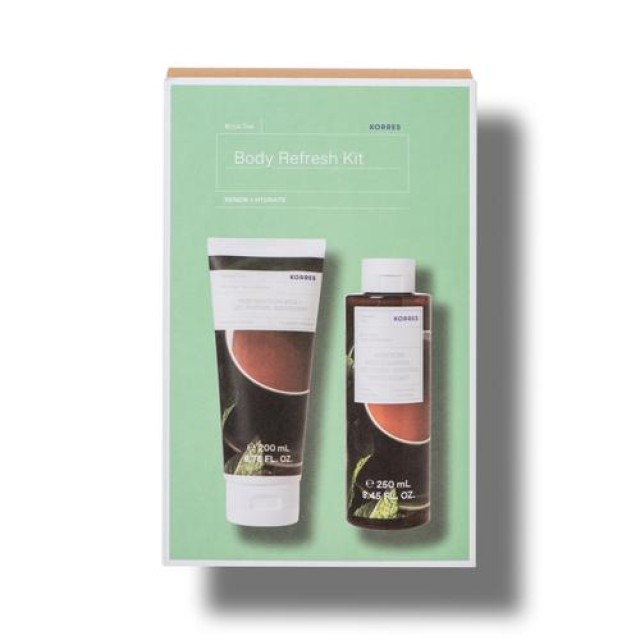 Korres Body Refresh Kit Πράσινο Τσάι Ενυδατικό Γαλάκτωμα Σώματος, 200ml & Αφρόλουτρο, 250ml