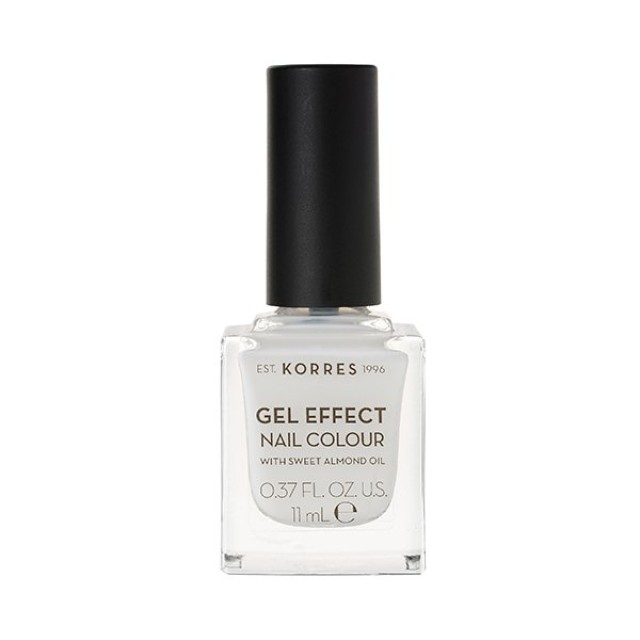 Korres Βερνίκι Νυχιών Gel Effect Nail Colour (No.02) Porcelain White, 11ml