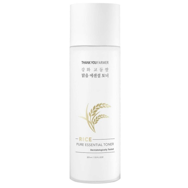 Thank You Farmer Rice Pure Essential Toner Τονωτική Λοσιόν για Θρέψη & Λάμψη, 200ml