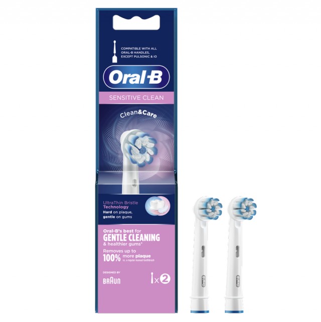 Oral-B Sensitive Clean Ανταλλακτικές Κεφαλές, 2 Τεμάχια
