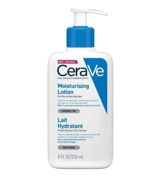 CeraVe Ενυδατικό Γαλάκτωμα Προσώπου & Σώματος για Ξηρό εώς Πολύ Ξηρό Δέρμα, 236ml