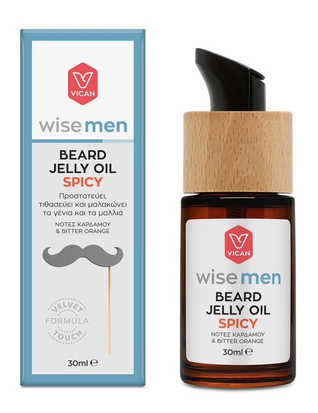 Wise Men Beard Jelly Oil Spicy Moisturizing Beard Oil, 30ml
