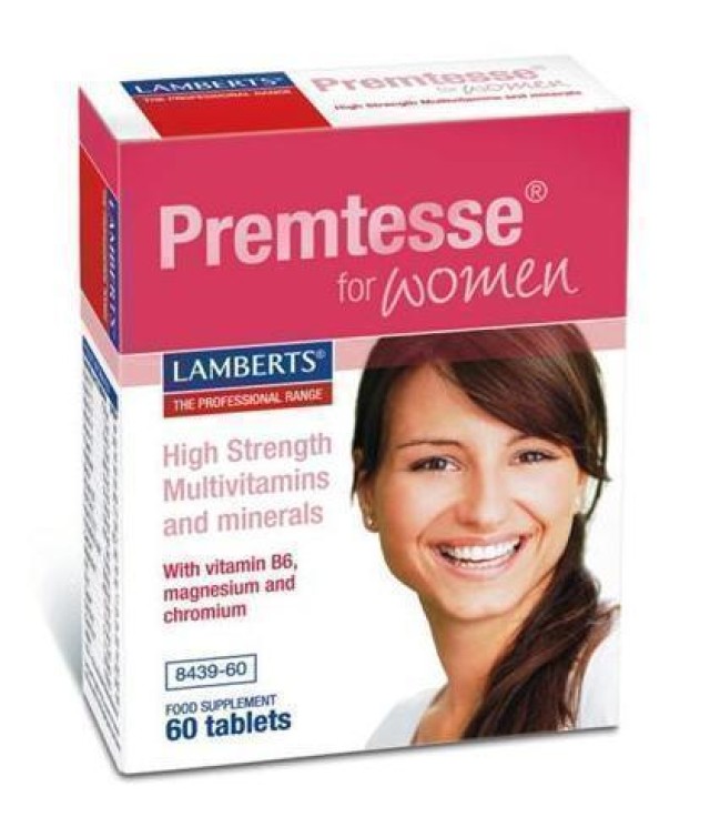 Lamberts Premtesse Πολυβιταμίνες Για Γυναίκες Σε Αναπαραγωγική Ηλικία Με Προεμμηνορυσιακό Σύνδρομο, 60 Ταμπλέτες