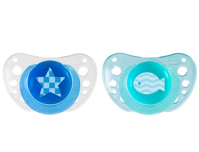 Chicco Physio Air Ορθοδοντική Σιλικόνης Σιελ 6-16m 2τμχ