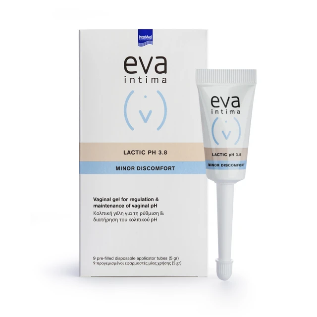 Eva Intima Lactic PH3.8 Minor Discomfort Gel Vaginal Gel 45ml, 9 T...