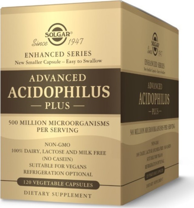Solgar Advanced Acidophilus Plus, 120 Φυτικές Κάψουλες