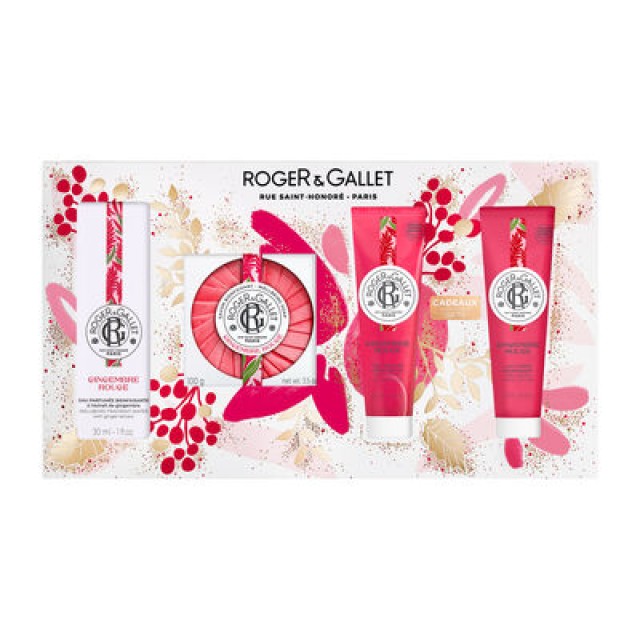 Roger&Gallet Gingembre Rouge Σετ Άρωμα 30ml, Σαπούνι 50gr, Αφρόλουτρο 50ml & Λοσιόν Σώματος 50ml