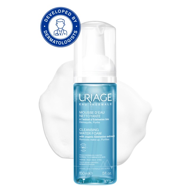 Uriage Water Foam Αφρός Καθαρισμού & Ντεμακιγιάζ, 150ml