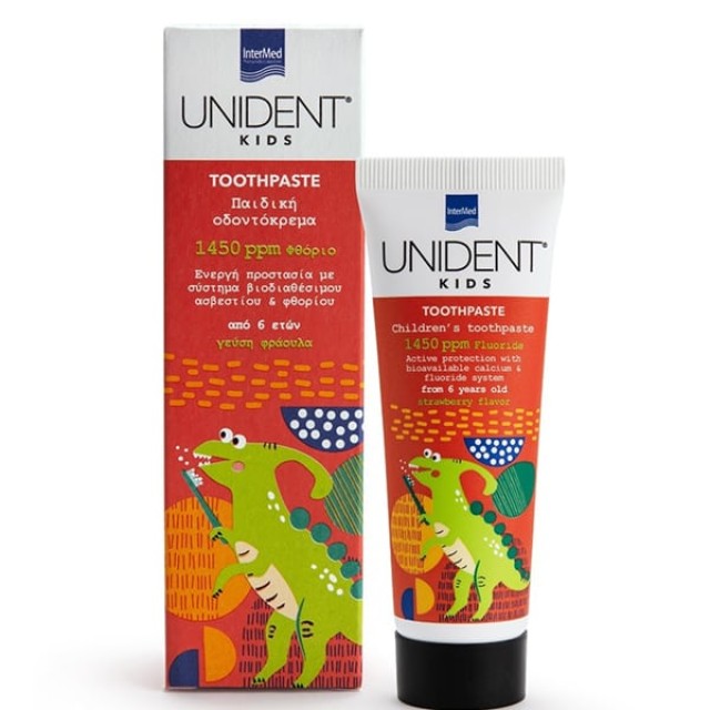 Intermed Unident Kids Παιδική Oδοντόκρεμα 1450ppm Φθόριο με Γεύση Φ...