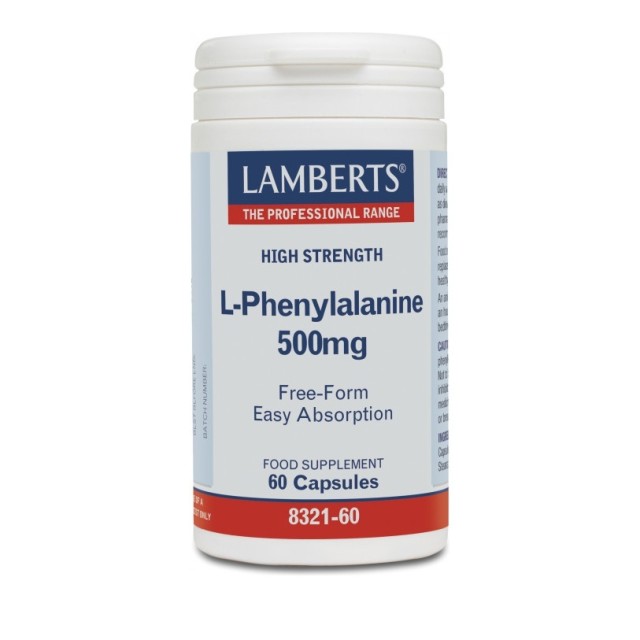 Lamberts L-Phenylalanine 500mg, 60 Κάψουλες