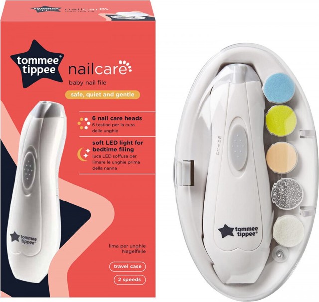 Tommee Tippee Baby Nail File Ηλεκτρική Λίμα Νυχιών με 6 κεφαλές, 1 τεμάχιο