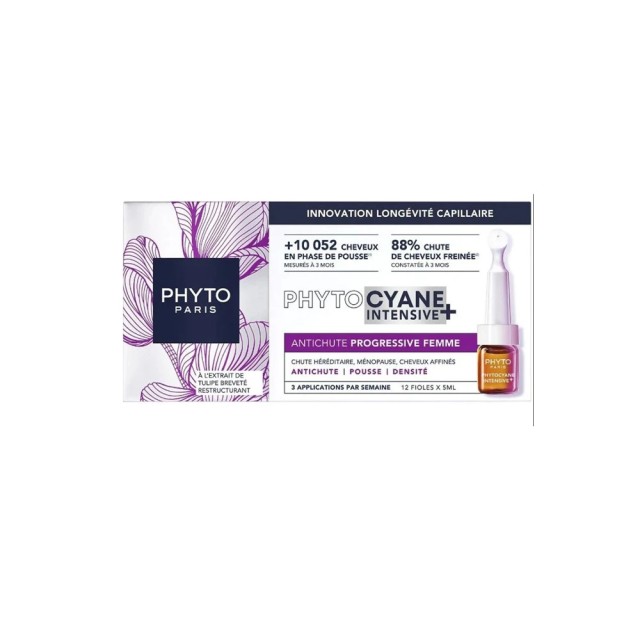 Phyto Phytocyane Intensive+ Femme Αμπούλες Τριχόπτωσης, 12x5ml