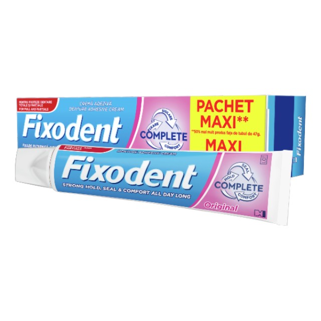 Fixodent Pro Complete Οriginal, Στερεωτική Κρέμα για Τεχνητή Οδοντοστοιχία 70g (+50% Προιόν)