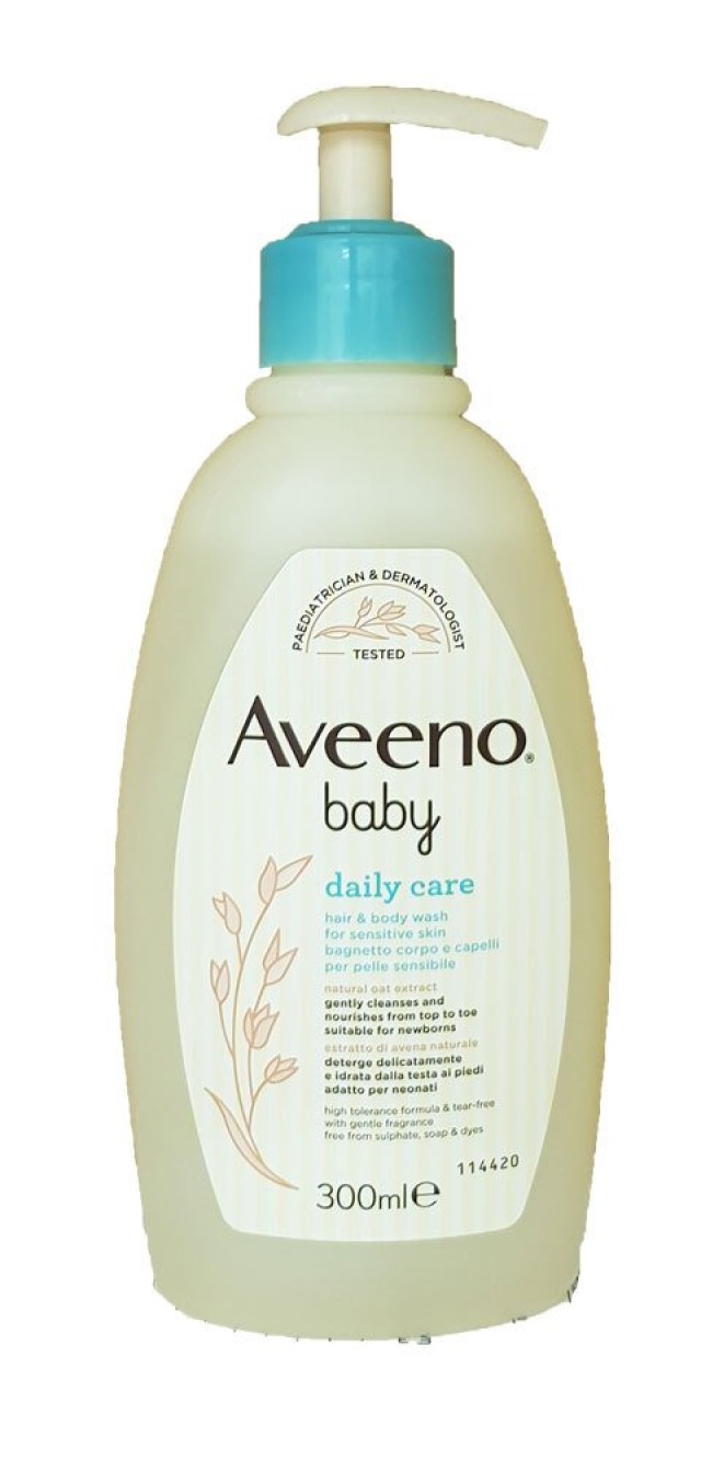 Aveeno Baby Hair & Body Wash Σαμπουάν & Αφρόλουτρο για Μωρά 300ml