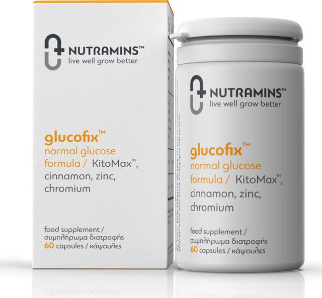 Nutramins Glucofix Συμπλήρωμα Διατροφής Για Την Ρύθμιση Της Γλυκόζης, 60 Κάψουλες