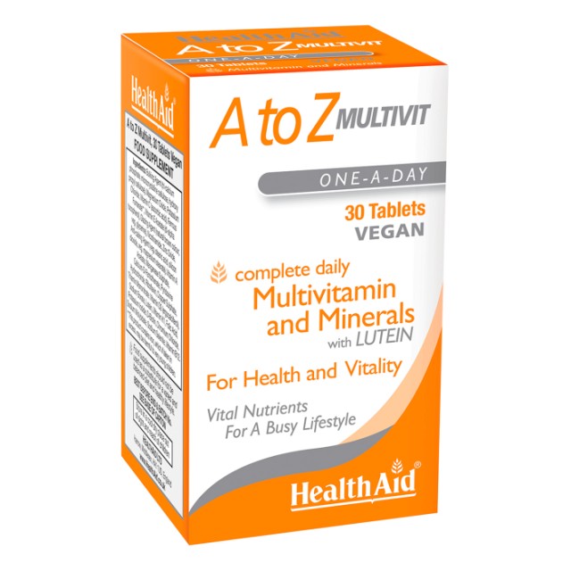 Health Aid A To Z Multivit Lutein Πολυβιταμίνη, 30 Ταμπλέτες