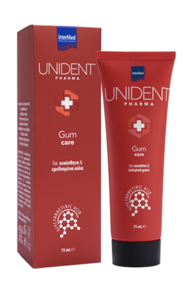 Unident Pharma Gum Care Για Ευαίσθητα & Ερεθισμένα Ούλα, 75ml