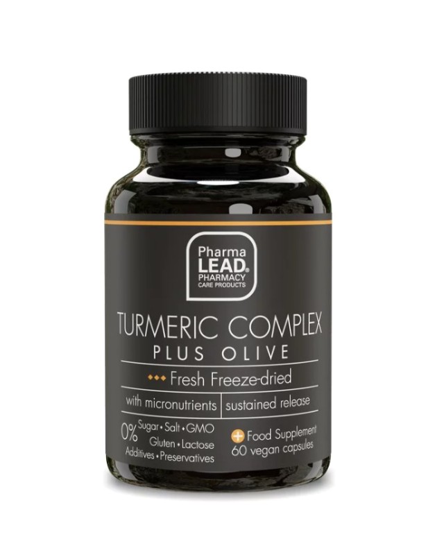 Pharmalead Black Range Turmeric Complex Plus Olive Συμπλήρωμα Διατροφής με Ενισχυμένη Αντιοξειδωτική Δράση, 60 Κάψουλες