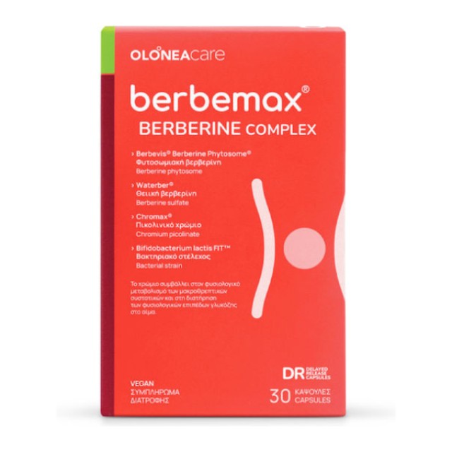 Olonea Care Berbemax Berberine Complex Συμπλήρωμα Διατροφής με 2 Μορφές Βερβερίνης, 30caps