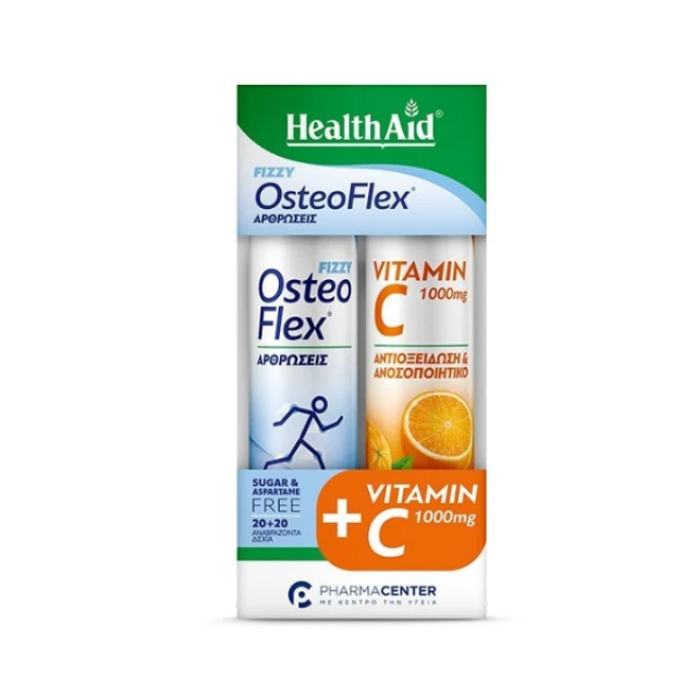 Health Aid Osteoflex 20 tablets + Vit-C 1gr Orange 20 tablets....