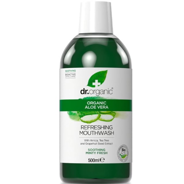Dr.Organic Aloe Vera Mouthwash Στοματικό Διάλυμα με Βιολογική Αλόη ...