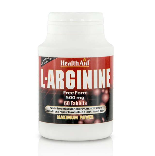 Health Aid L-Arginine 500mg Συμπλήρωμα Διατροφής με Αργινίνη, 60 Τα...