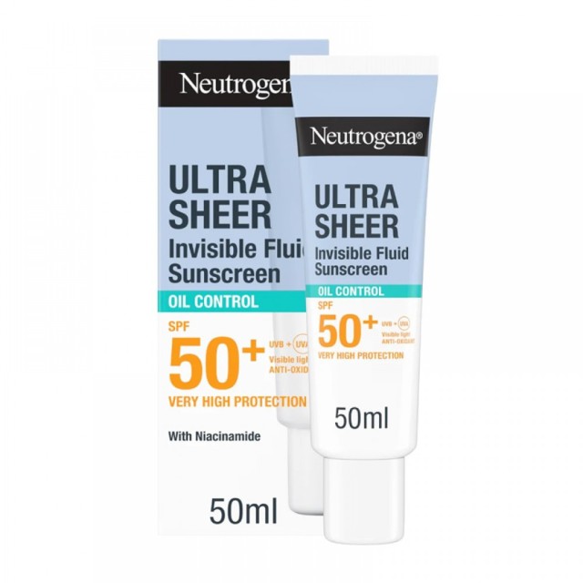 Neutrogena Ultra Sheer Invisible Fluid Sunscreen Oil Control SPF50+...