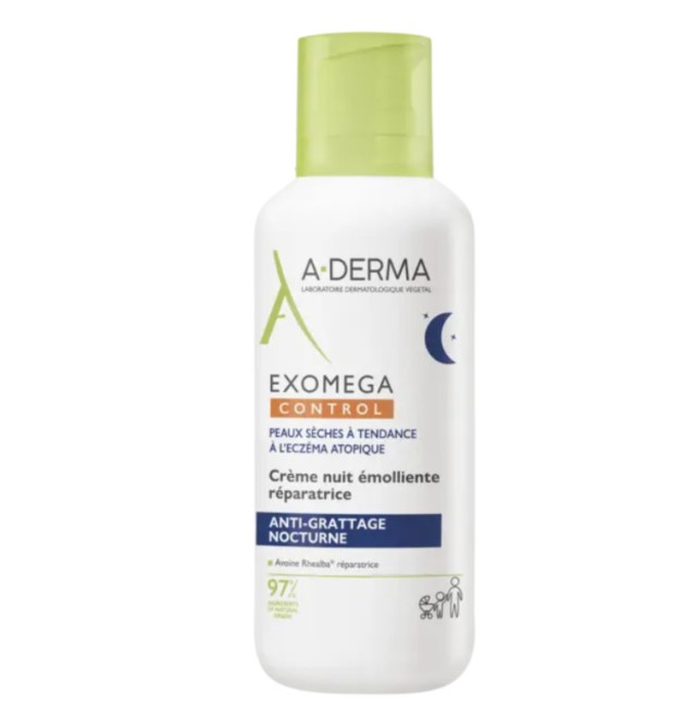 A-Derma Exomega Control Repairing Emollient Night Cream, 400ml