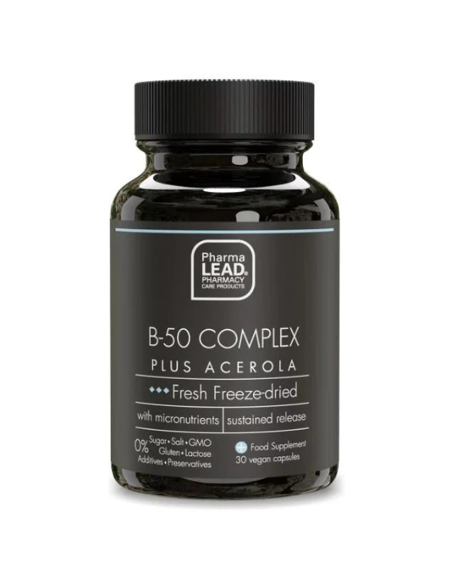 Pharmalead Black Range B-50 Complex Plus Acerola, 30 Capsules