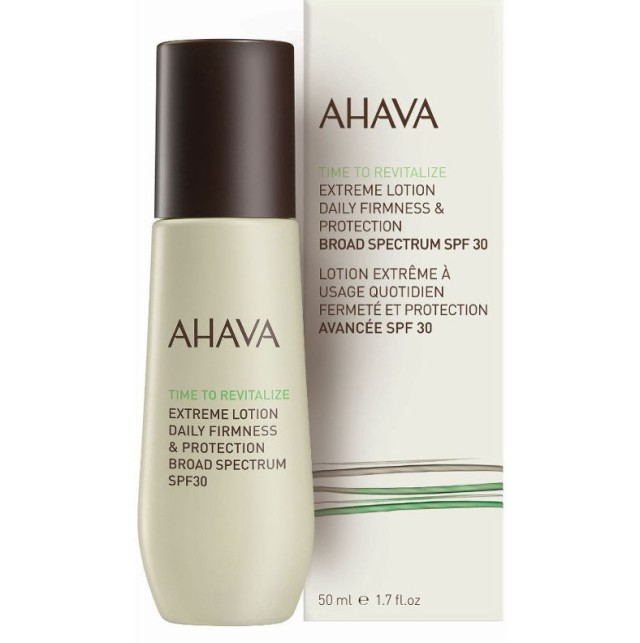 Ahava Time to Revitalize Extreme Lotion Daily Ενυδατική Λοσιόν Προσώπου για Σύσφιξη και Προστασία με SPF30 50ml