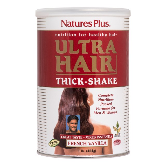 Natures Plus Ultra Hair Shake Συμπλήρωμα Διατροφής για την Ενίσχυση των Μαλλιών, 454gr