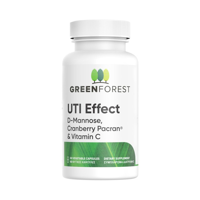 Green Forest UTI Effect Συμπλήρωμα Διατροφής για την Υγεία του Ουροποιητικού, 60veg caps