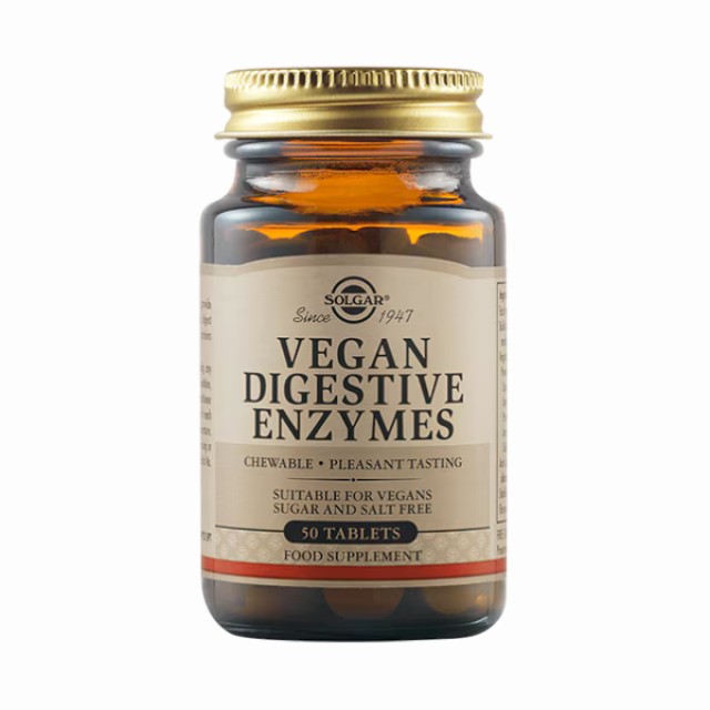 Solgar Vegan Digestive Enzymes Συμπλήρωμα Διατροφής για το Πεπτικό ...