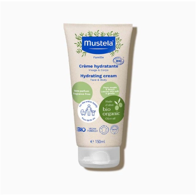 Mustela Organic Hydrating Cream Face & Body Ενυδατική Κρέμα Προσώπου και Σώματος, 150ml