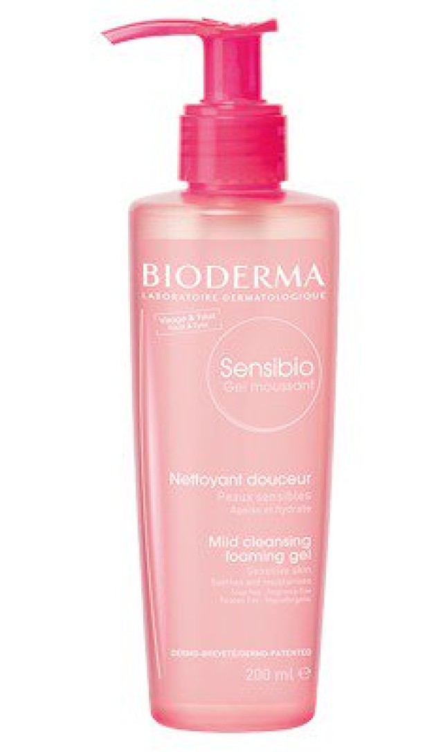 Bioderma Sensibio Foaming Gel Ήπιου Καθαρισμού για Επιδερμίδες με Λιπαρότητα και Απολέπιση 200ml