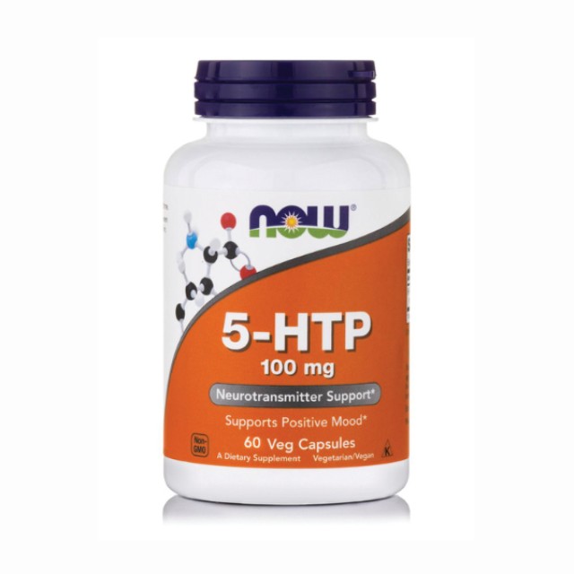 Now Foods  5-HTP 100mg Συμπλήρωμα Διατροφής Για Την Βελτίωση της Δι...