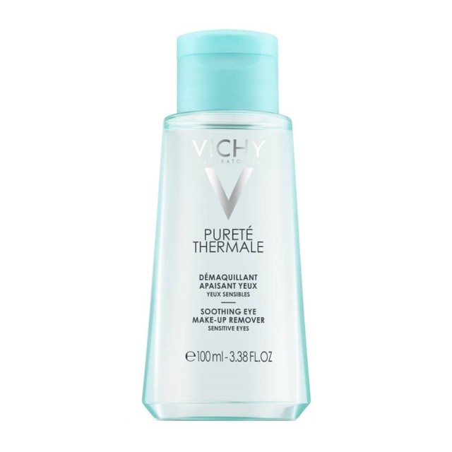 Vichy Purete Thermale Soothing Eye Make-Up Remover Ντεμακιγιάζ Ματιών Για Ευαίσθητα Μάτια, 100ml