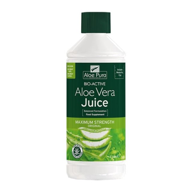 Optima Aloe Vera Juice Maximum Strength Φυσικός Χυμός Αλόης, 1lt