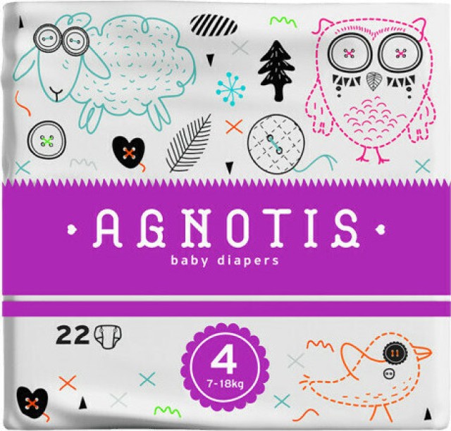 Agnotis Πάνες με Αυτοκόλλητο Baby No. 4 για 7-18kg 22τμχ